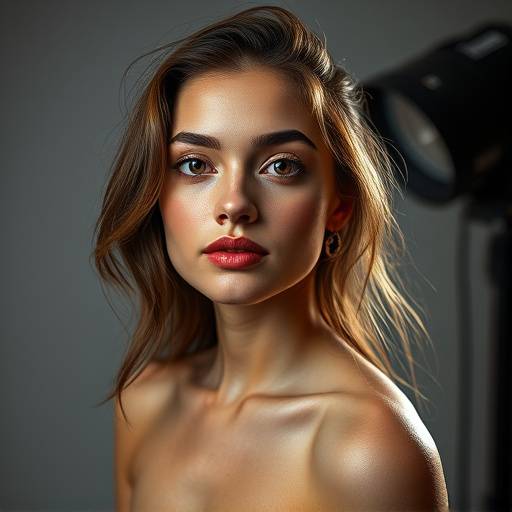 Marcos Ferreira fotografando um modelo em um estüdio profissional